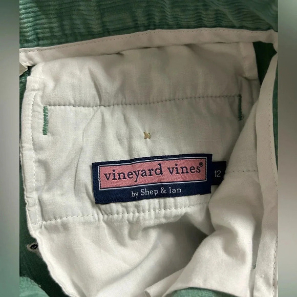 Vineyard Vines Boy’s Whale Embroidered Corduroy Club Pants Green Size 12 - Picture 2 of 5